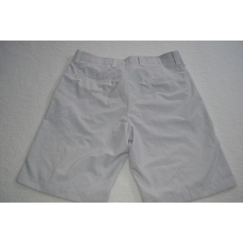 48490 Callaway Golf Shorts Size 34 Mens Wicking Performance Gray Plaids