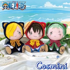 Official Anime ONE PIECE Zoro Luffy Sanji 20cm Plush Doll Dress up Toy Plushie