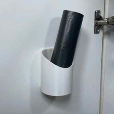 Wall Mounted Bin Bag Holder Dispenser for Kitchen Bathroom Inside Cupboard