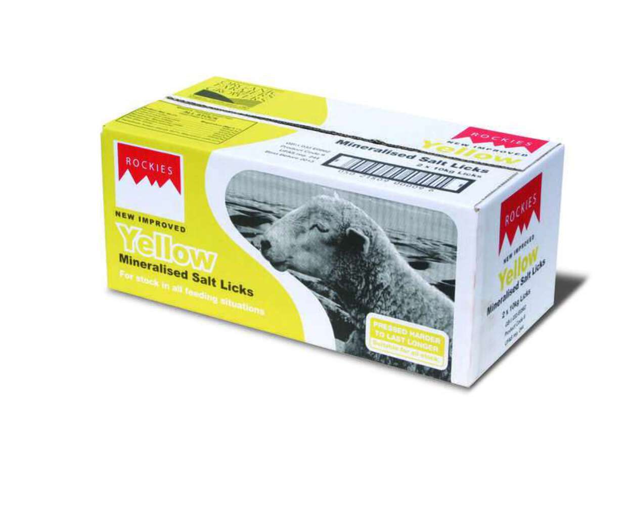 Rockies Yellow 20KG Mineralised Salt Lick for Cow / Sheep / Lamb