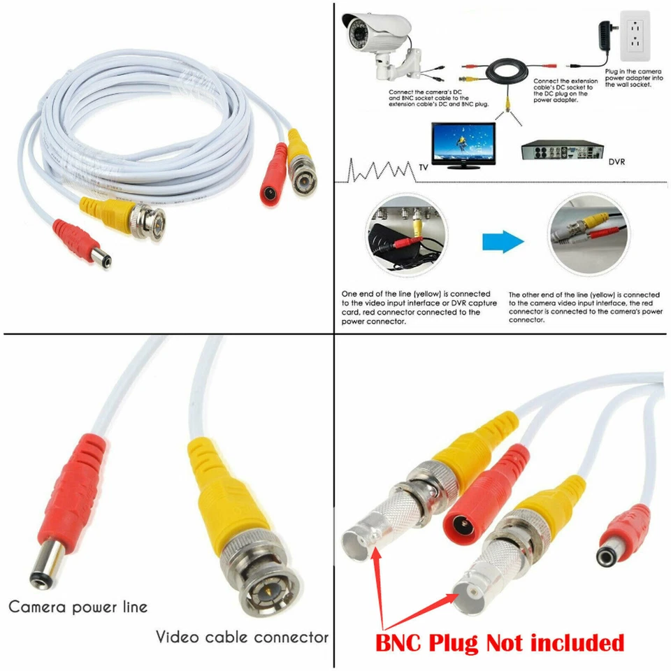 Fite ON 50ft Video Power Cord for Samsung Camera Cable SDH-C75123BF SDC-9441BC - Image 4 of 4