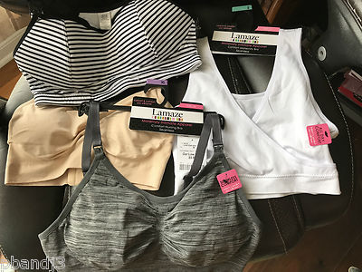 Lamaze Rampage Under Control Maternity Nursing Bras S M L XL Various Styles