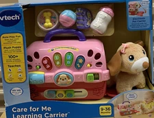 VTECH CARE FOR ME PUPPY CARRIER LEARNING 9-36 mos.  100+ SONGS/SOUNDS/PHRASES…