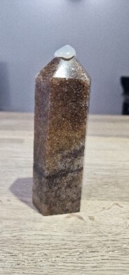 Erdbeerquarz Kristall Turmspitze 599g Heil Edelstein 