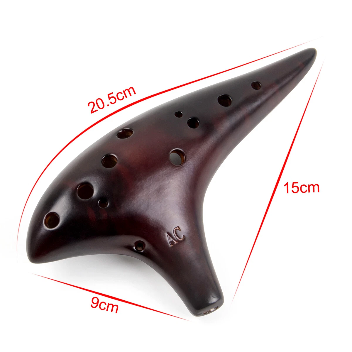 AKLOT Beginner Ocarina 12 Holes Alto C Ceramic with Carry Bag