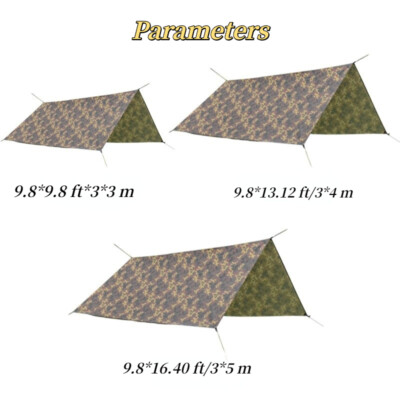 1X Waterproof Tarp Tent Shade Beach Outdoor Camping Sun Shelter Hammock Rain Fly