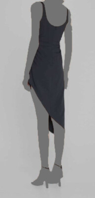asymmetric poplin midi dress Asymmetric ruffled Poplin Midi dress main image 1