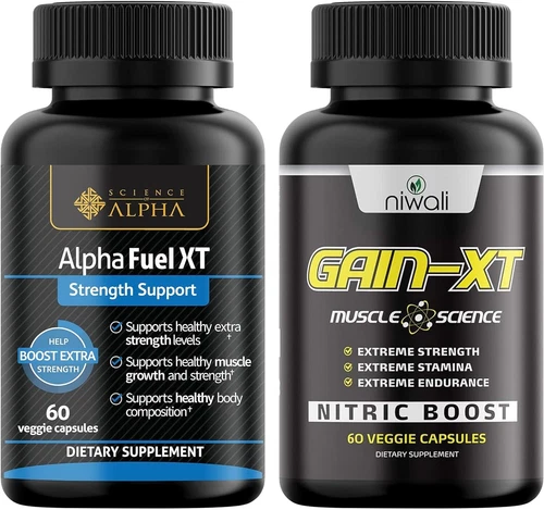 Alpha fuel xt Test Boost Advanced and Gain XT 1600 mg Nitric Oxide 2 products