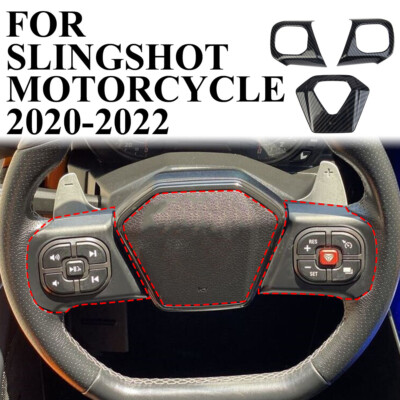 Carbon fiber Style Central Control Steering Wheel Trim for Polaris Slingshot