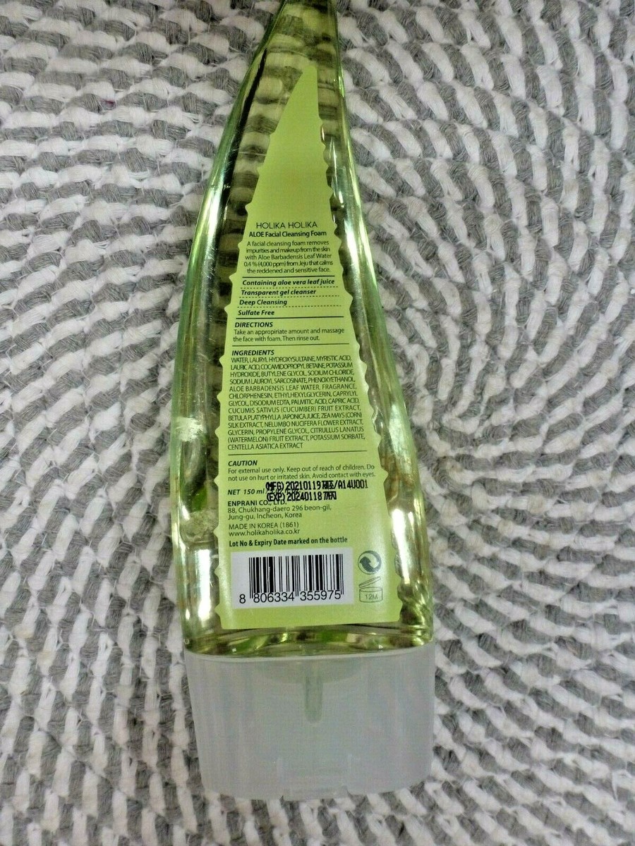 HOLIKA HOLIKA~~ALOE~~FACIAL CLEANSING FOAM 5.7 OZ SEALED! R4-A59
