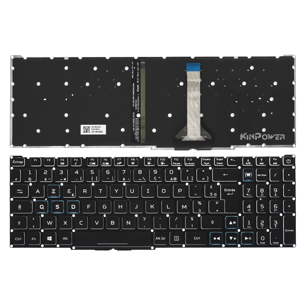 Clavier Azerty Français pour résoudre les pannes de touches sur Acer Predator PH315-55