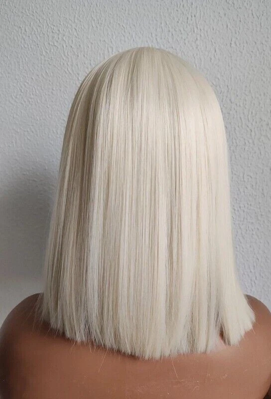 SHYLOHAIR blonde courte à Frange année 80 70 coupe carré 14 pouces blond clair - Photo 2/4