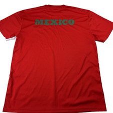 Umbro Mexico Soccer Jersey Men's Large Red Graphic Print Short Sleeve Pullover