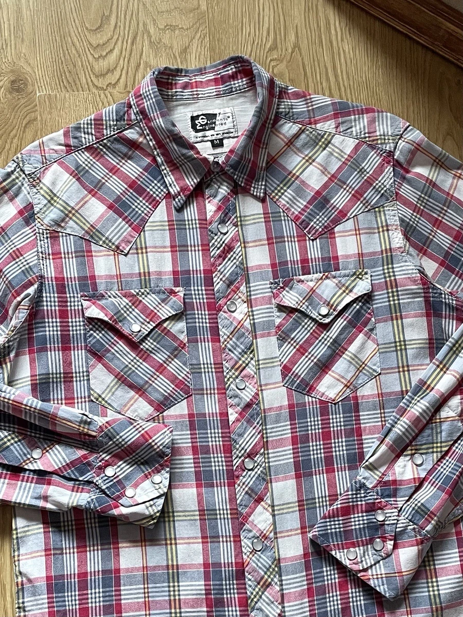 Engineered Garments Check Flannel Western Shirt Pearl Snap Button