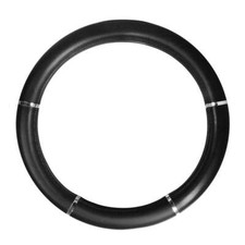 Truck Universal Steering Wheel Cover 18 Inch Black Leather Chrome Trims 54012 Truck Universal Steering Wheel Cover 18 Inch Black Leather Chrome Trims 54012