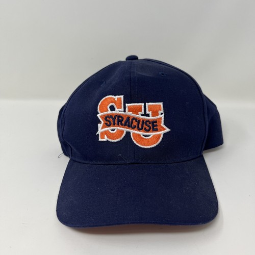 Vintage Syracuse University Underbrim Spellout Snapback Hat Cap Blue YOUTH NCAA - Picture 2 of 8