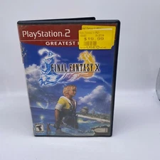 Final Fantasy X 10 PlayStation 2 Black Label Red Case Complete w Manual PS2 CIB