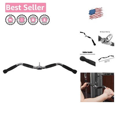 Chrome Lat Bar Attachment with Swiveling Design for Versatile Workouts