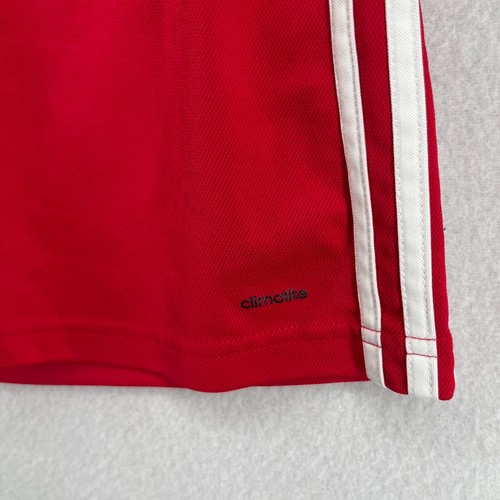 NEW YORK RED BULL Shirt Mens L ADIDAS MLS Climalite Soccer Polo Jersey Red - Picture 10 of 16
