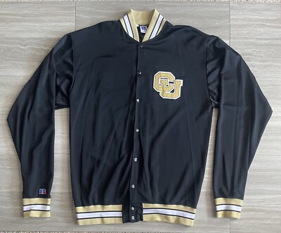 RARE RUSSELL ATHLETIC THROWBACK CU BUFFS BASKETBALL WARMUP JACKET SIZE 44 WOW!