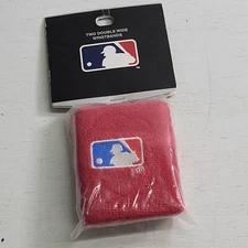 Vintage MLB Major League Baseball Two Double Wide Red Wristbands For Bare Feet