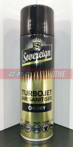SOVEREIGN TURBOJET *CHERRY* AIR FRESHENER FRAGRANCE SPRAY CAR HOME OFFICE GYM x1 - Picture 1 of 1