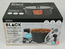Livington Black Pressure Pot 6 L Dampfkochtopf Schnellkochtopf Kochen Topf