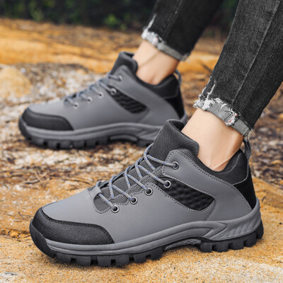 Men Outdoor Walking Hiking Casual Lace Up Ankle Boots Trainer