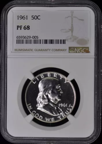 1961 Franklin Half Dollar 50C NGC PR68