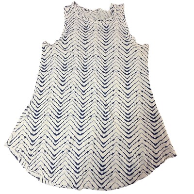 Athleta Tank Top Blue Chevron Sleeveless Athletic Casual Size Small