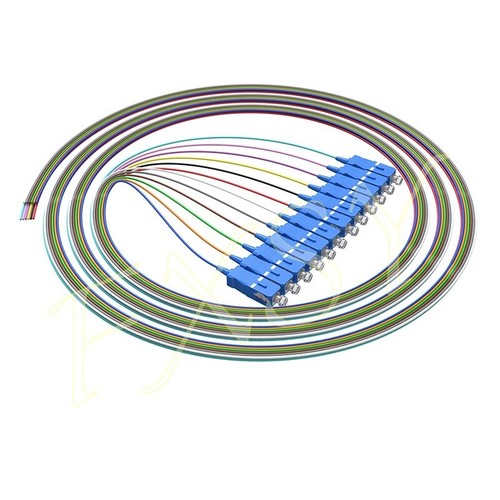 LC SC FC ST UPC APC 12 Fiber Optic Single mode Bundle Fiber Optical Pigtail OS2 - 第 8/16 張圖片