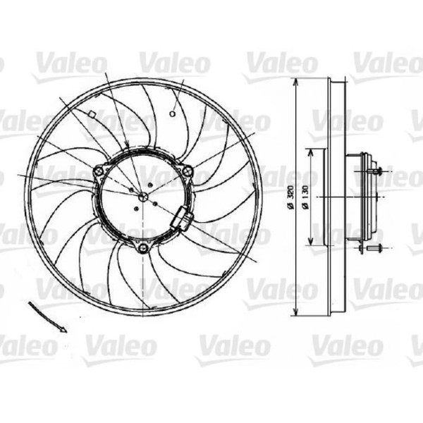LüFter MotorküHlung Valeo 696083 FüR Mercedes-Benz VW Sprinter 3, Crafter 30-35-image