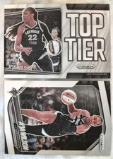 A'JA WILSON Insert TOP TIER 2025 Panini Prizm WNBA #2 & Base #76 Las Vegas Aces