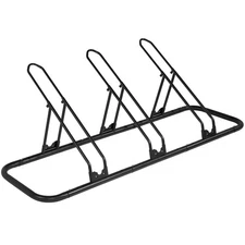 CyclingDeal MTB Road Bike Floor Type Adjustable Parking Rack Stand for 3 Bikes