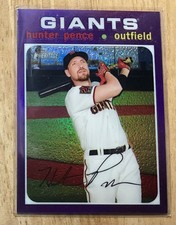 Purple 2020 Topps Heritage Hot Box Chrome Hunter Pence #THC-511 Giants MLB