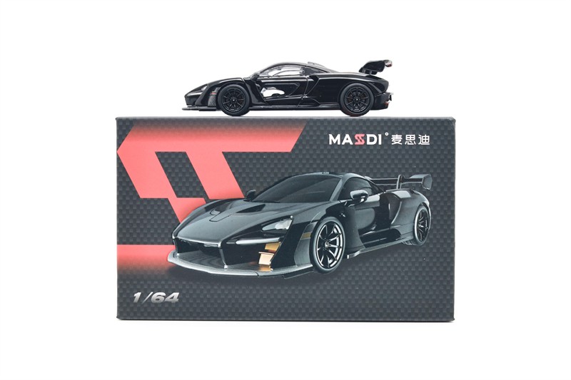 MASDI 1:64 Senna Black Diecast Model Car