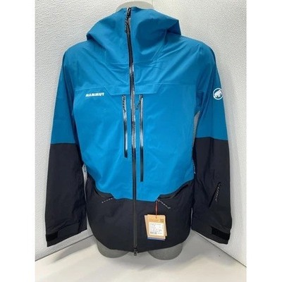 Mammut Mens Jacket Deep Teal Blue/Black Size L Haldigrat HS Hooded Full Zip