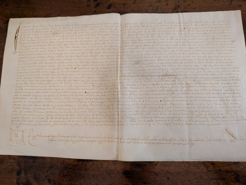 PERGAMENA ANNO 1502 IN LATINO MOLTO BELLA E CHIARA