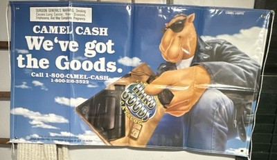 Camel Cash Promotional Banner Sign Tobacco Advertising 1995 R.J. Reynolds