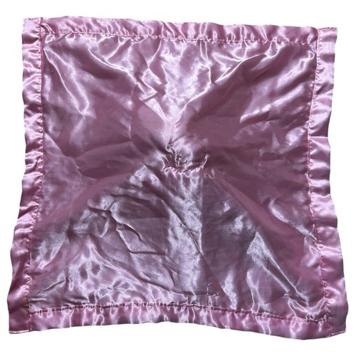 Blankets Beyond Bunny Lovey Pink Minky Dot Satin Security Blanket 16 inch Toy - Picture 3 of 13