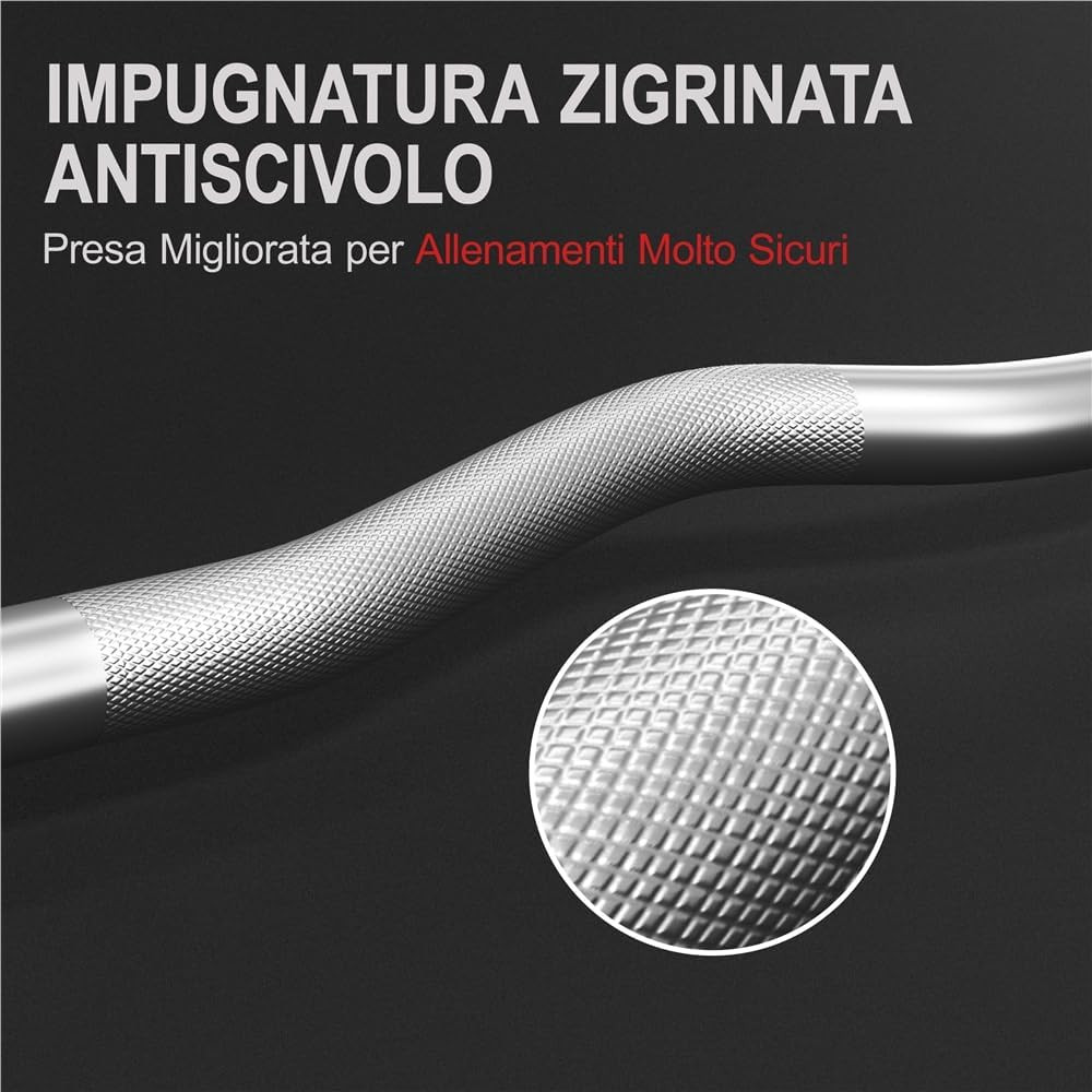 Set Manubri Pesi Sollevamento in Ferro Bilanciere Con Piastre 2,5 Kg/5Kg per Bod foto 5
