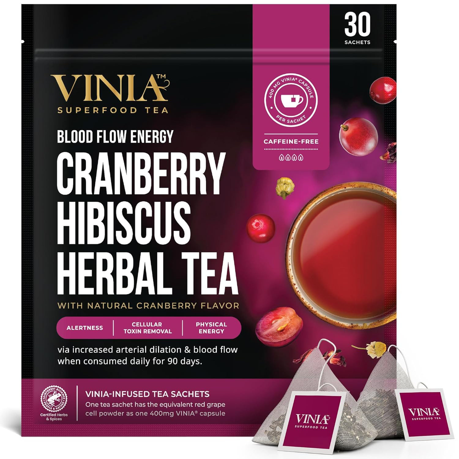 Bags, Made With Organic Herbal Tea, Infused With P