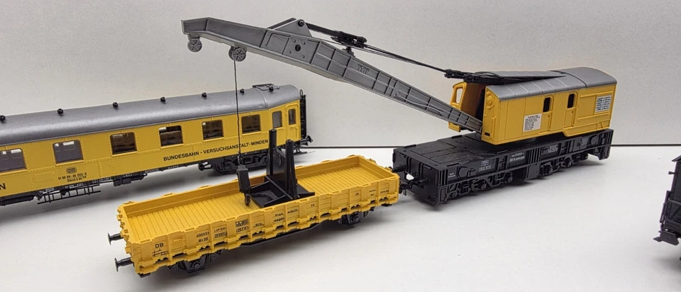 Roco H0 46331 Kranwagen mit Schutzwagen DB + 2 Zusatzwagen bespielt o.OVP  - Bild 3 von 4