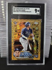 2023 Topps Gilded Jonathan Aranda 52 Gold Wave /99 SGC 9