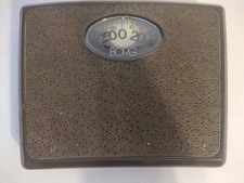 VTG Borg Brown Textured Cobble Pattern Bathroom Weight Scale WORKS