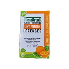 TheraBreath Dry Mouth Lozenges Mandarin + Mint 100 Sugar Free Lozenges