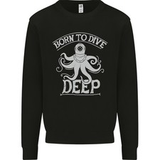 Born to Dive Deep Scuba Diving Diver Mens Sweatshirt Jumper