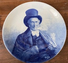 Delft. Thooft & Labouchere. Plat Porcelaine Signé Otto Eerelman