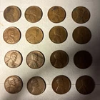 Lot of 16 1919-1956 P/D/S Lincoln Wheat Cent Laminated Planchet Mint Errors #6