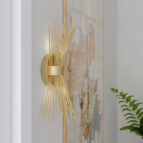 Nikko 2-Light Wall Sconce in Mid-Century Modern and Flush Style 15.5 Inches Tall - Picture 3 of 6